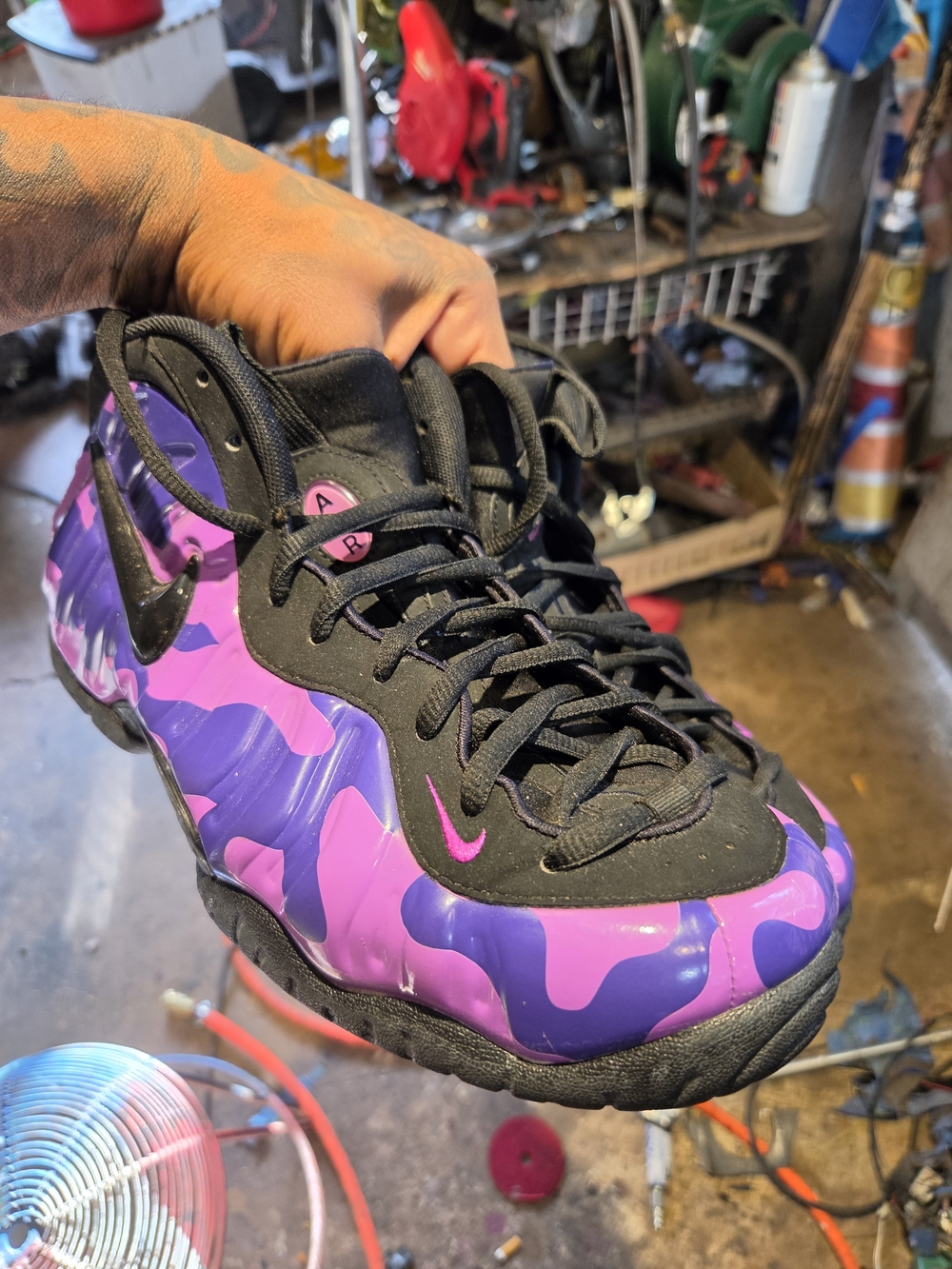 Nike Air Foamposite Pro Purple Camo Purple & Black Sneakers